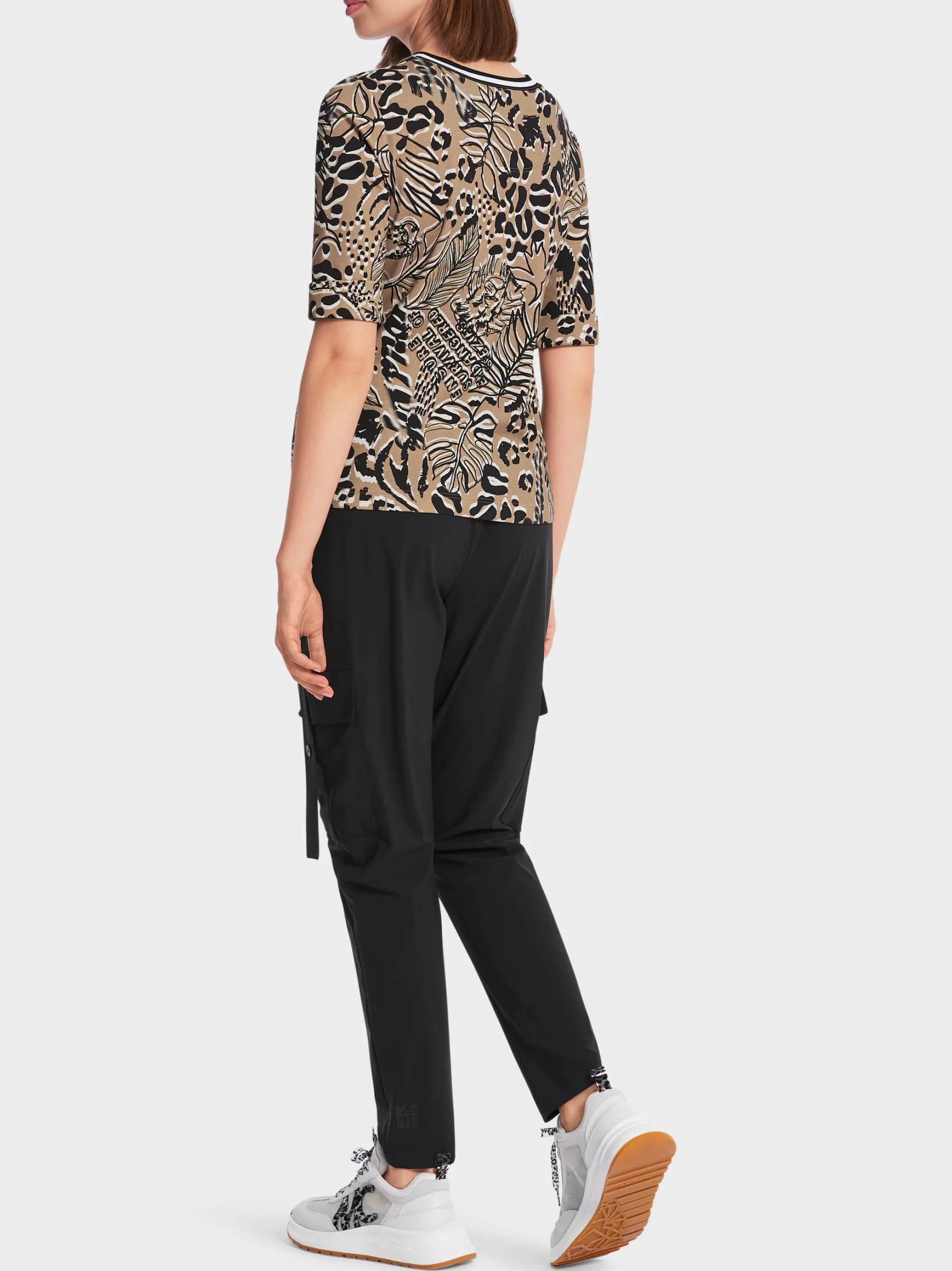 T-SHIRT MIT LEO-PRINT-Marc Cain Cheap