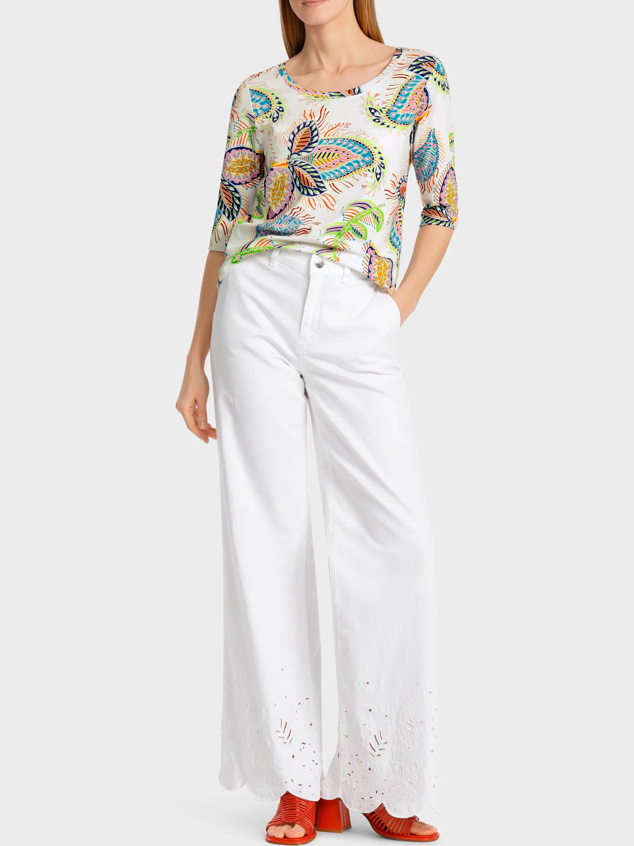 T-SHIRT MIT ¾-ÄRMEL-Marc Cain Hot