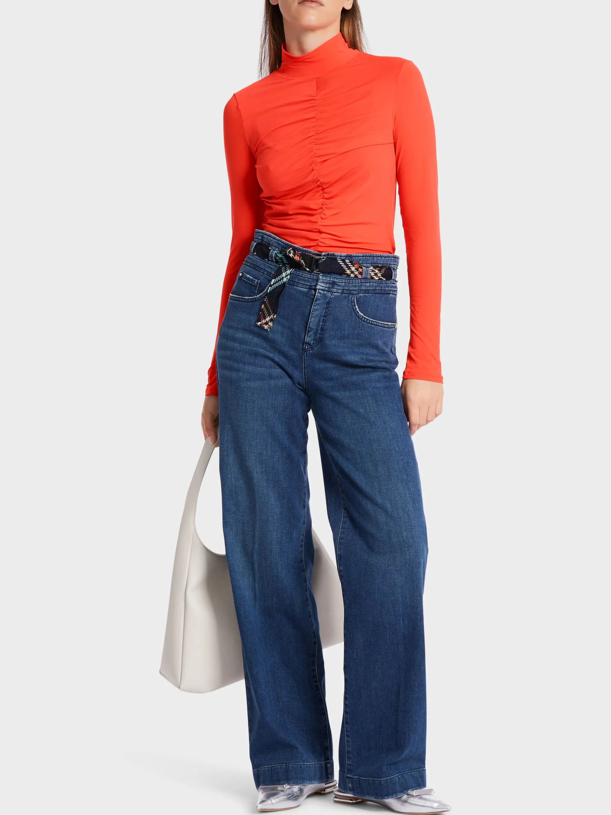 T-SHIRT MIT ROLLKRAGEN-Marc Cain Sale