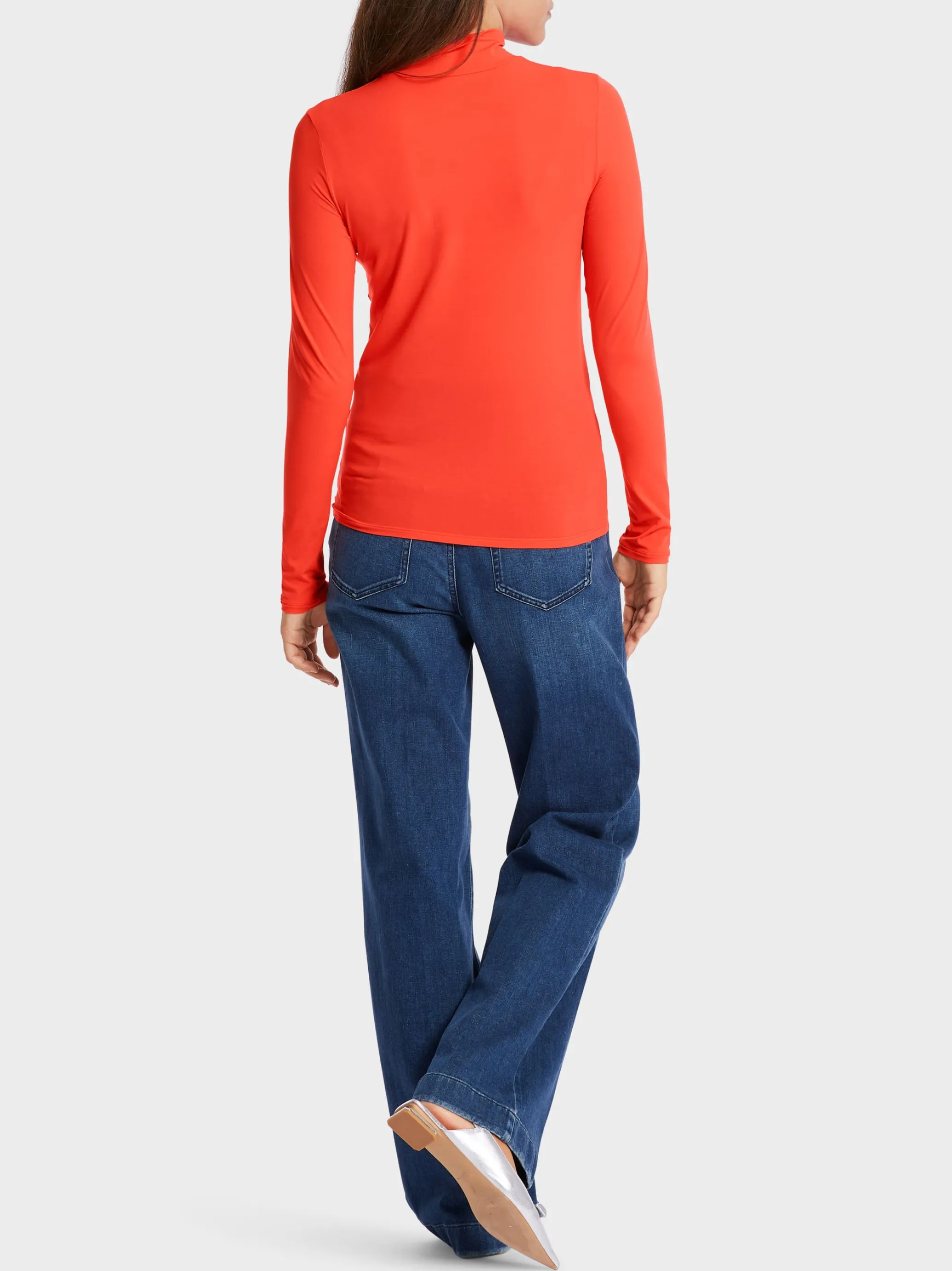 T-SHIRT MIT ROLLKRAGEN-Marc Cain Sale