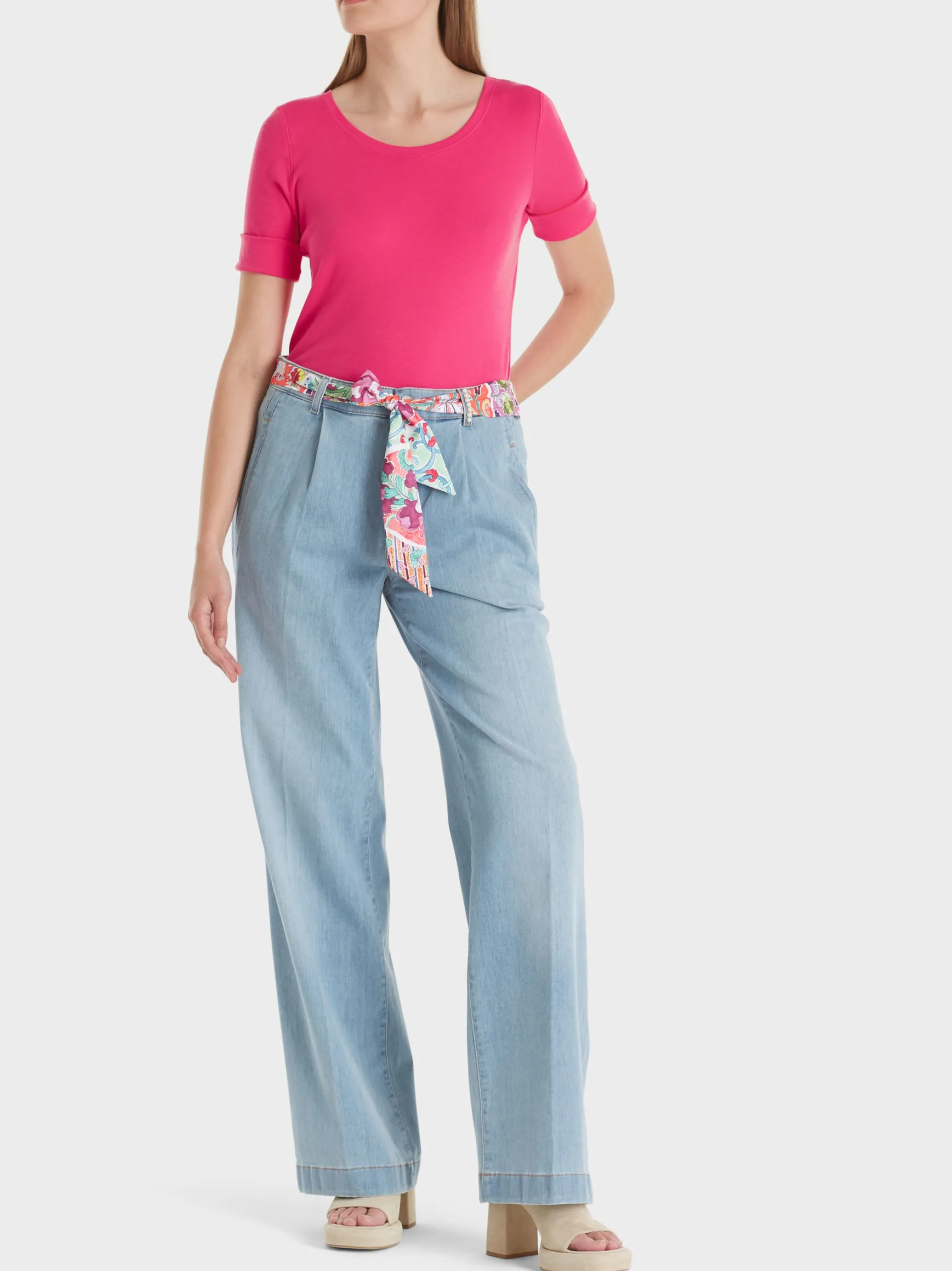 T-SHIRT MIT RUNDHALS-Marc Cain Flash Sale