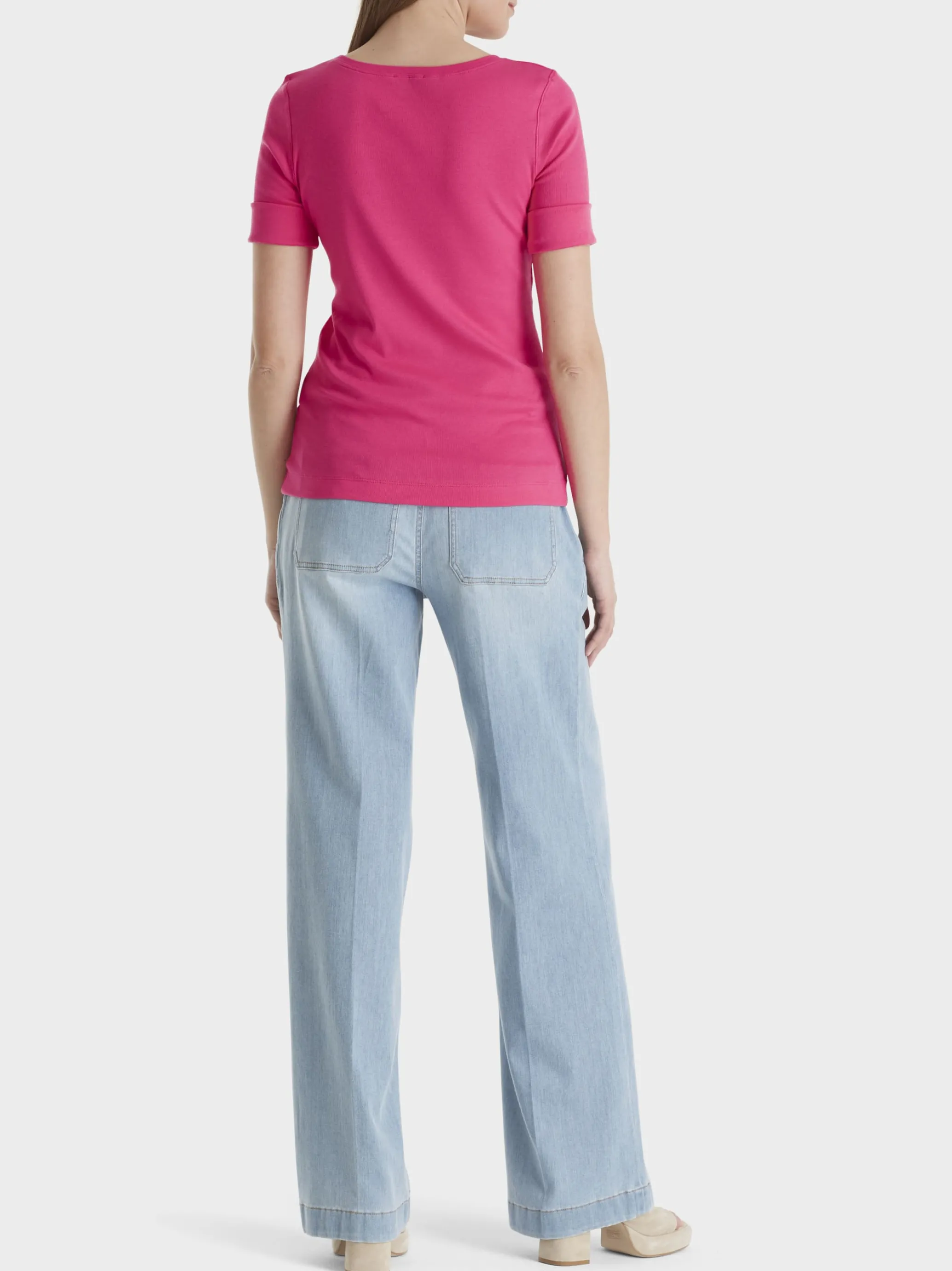 T-SHIRT MIT RUNDHALS-Marc Cain Flash Sale
