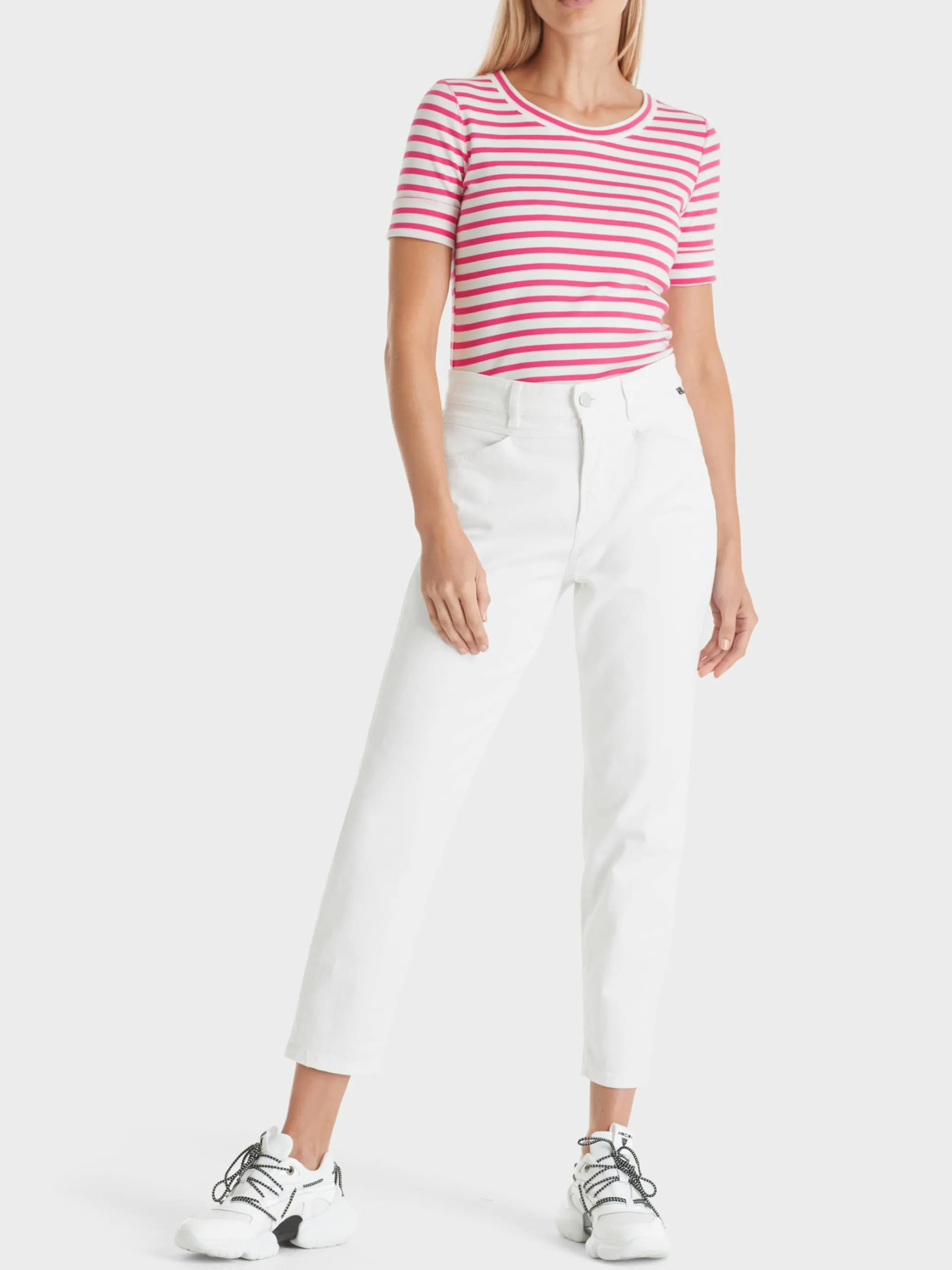 T-SHIRT MIT STREIFEN-Marc Cain Outlet