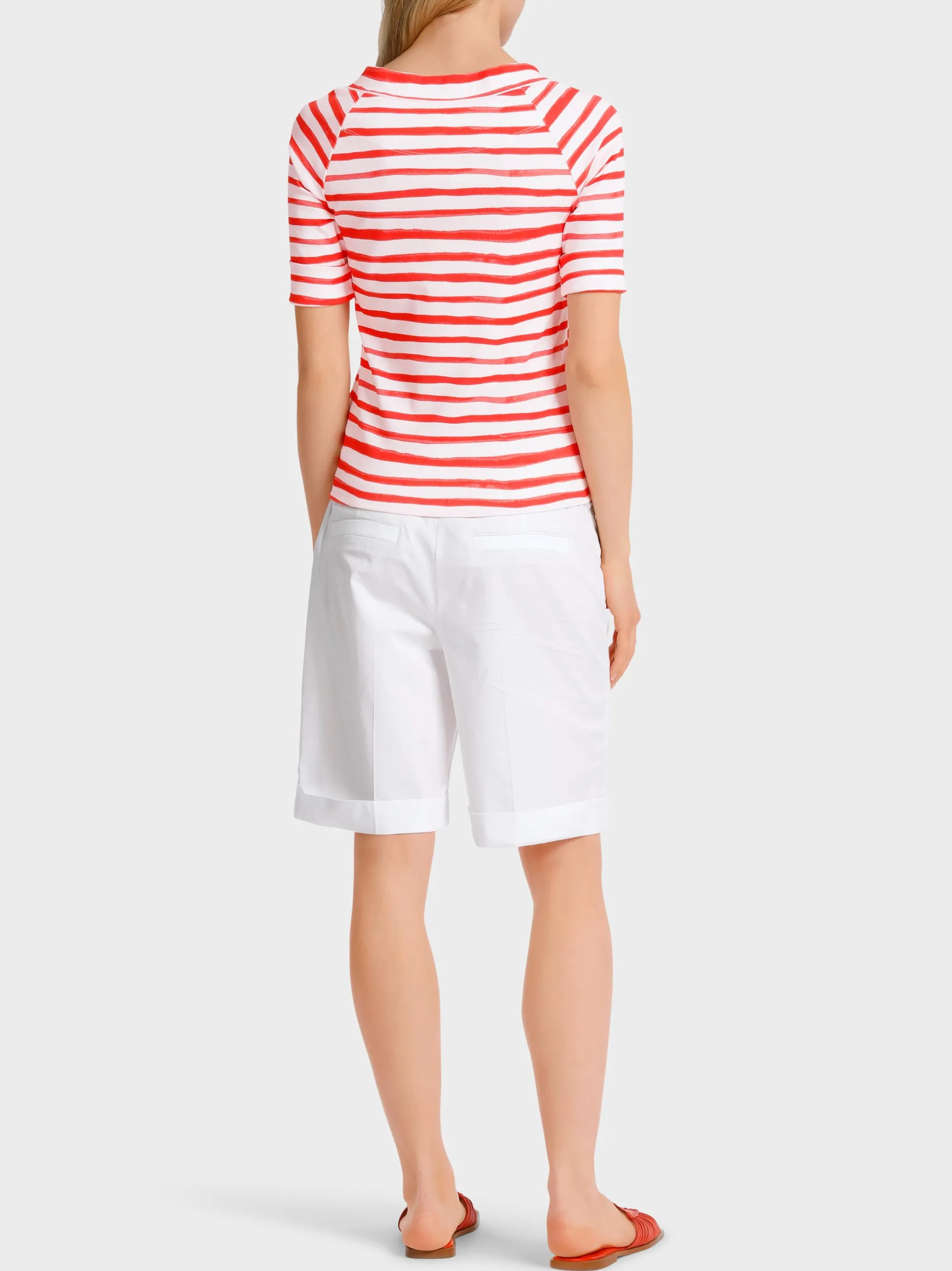 T-SHIRT MIT STREIFEN “RETHINK TOGETHER”-Marc Cain Best