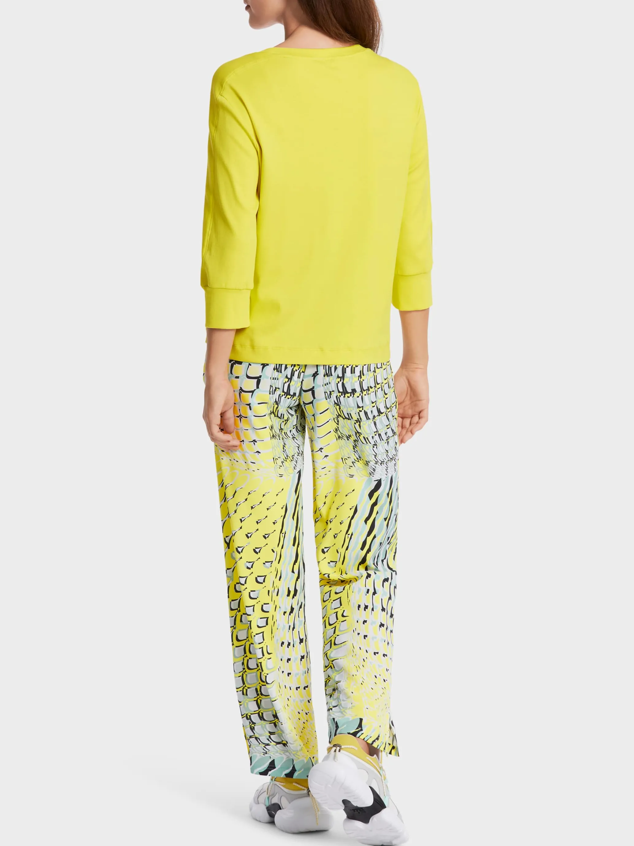 T-SHIRT MIT TIEFEM RUNDHALS-Marc Cain Sale